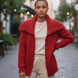 Unlisted Red Women's Sweater Cardigan